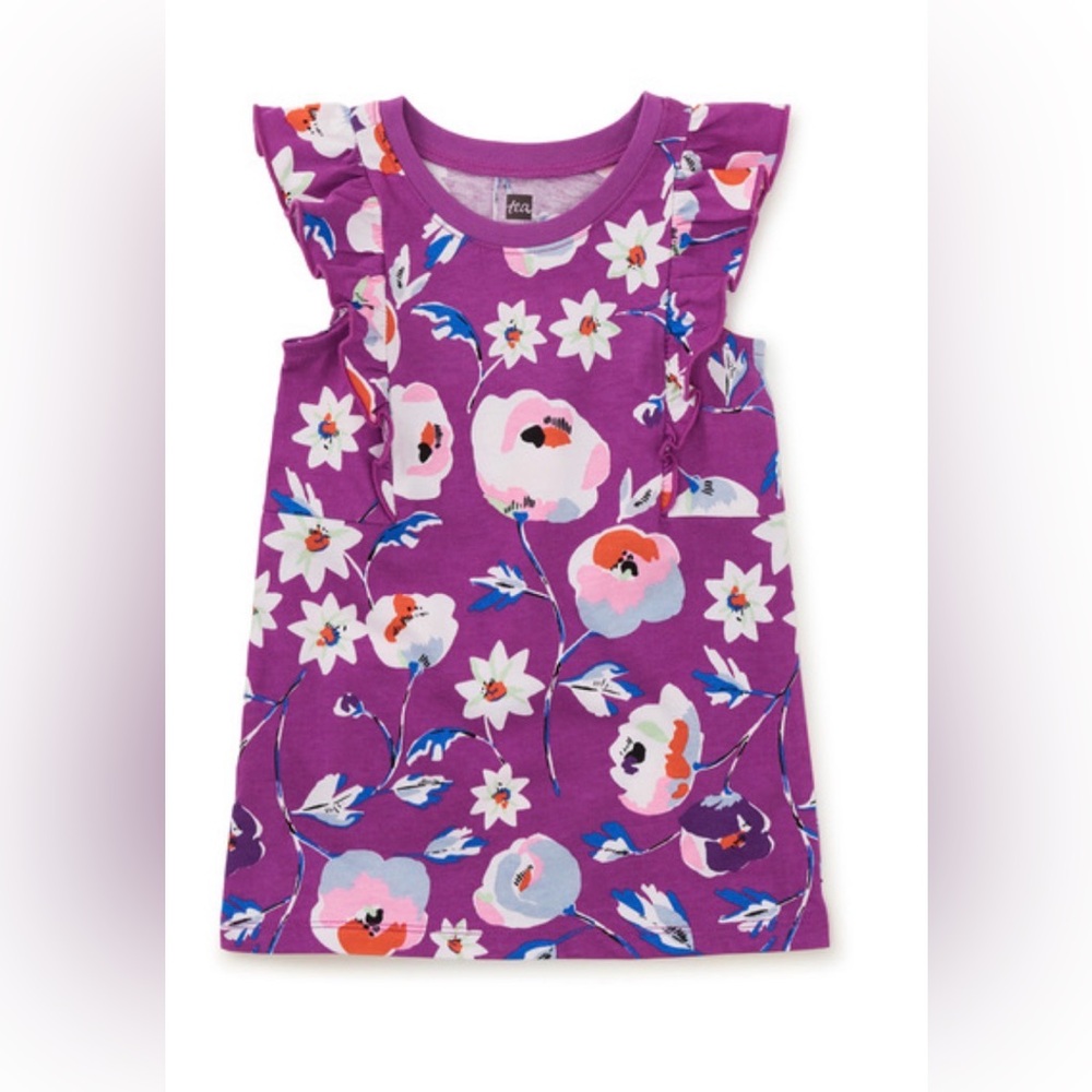 SOLD - Tea Collectio Purple Floral Dress